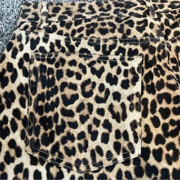 H&M Leopard Print Wide Cut Jeans Size 14 - Picture 9 of 13